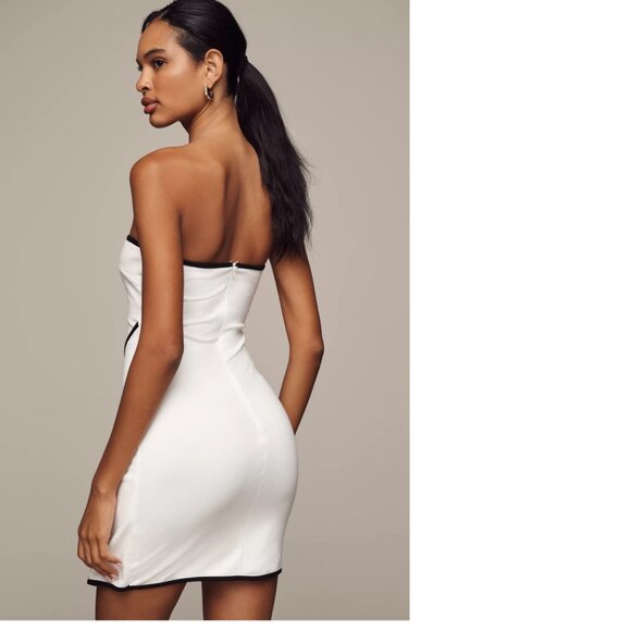 Anthropologie En Elly Strapless Wrap Shift Mini Dress SIZE M new with tag - Picture 4 of 7